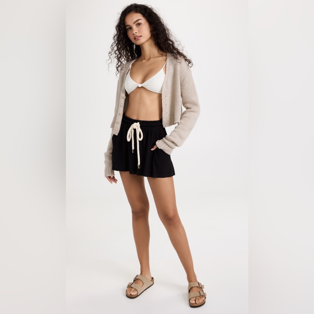 Ramy Brook Black Rope Trim Leah Shorts XS beachy resort‎ wear vacation summer